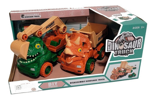 Dinosaurio Desmontable X2 C/herramientas - Vamos A Jugar Personaje Dinosaurios