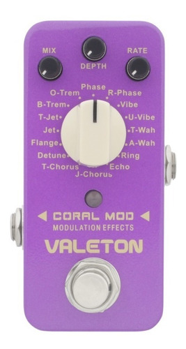 Pedal de efecto Valeton Coral Mod CME-1  lila