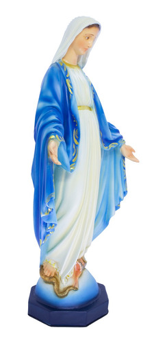 Imagem 5 de 10 de Escultura Imagem Nossa Senhora Das Graças - Colorida 30cm