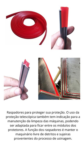 13 Metros De Raspadores Para Proteção Telescópica