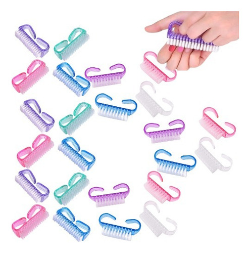 24 Cepillos Manicure Elimina Residuos Quita Polvo Uñas