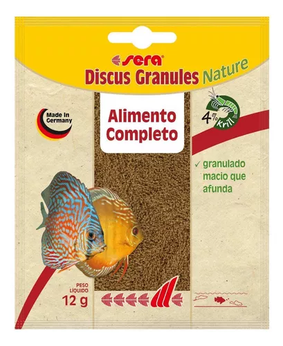 Ração Sera Discus Granules Nature 4,2kg Criadores De Discos