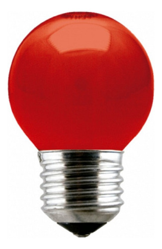 Lampada Incandescente Bolinha Vermelha 15w 127v