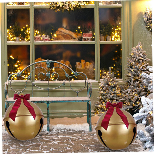 Conjunto De 2 Bolas Natal Infláveis Jingle Bell De 23,6 Polb