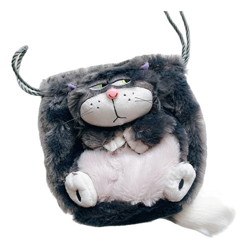 Bolso/cartera Pequeña Peluche Gato Lucifer Kawaii 