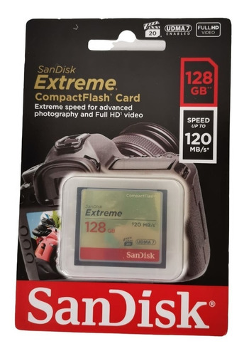 Tarjeta Memoria Camara Sandisk Extreme Compactflash 128gb