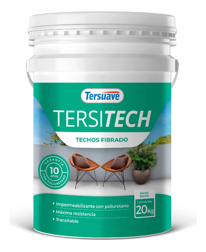 Tersitech Fibrado Membrana En Pasta Tersuave 20 Kg Blanco