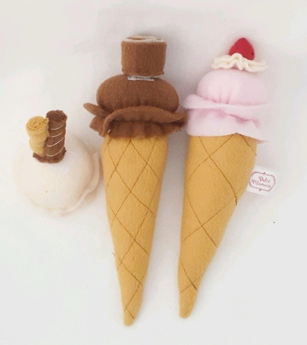 Kit Comidas De Tela Juguete Vs Modelos Cocina - Olivetta Helados