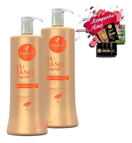 Kit 2 Shampoo Haskell Tutano 1l