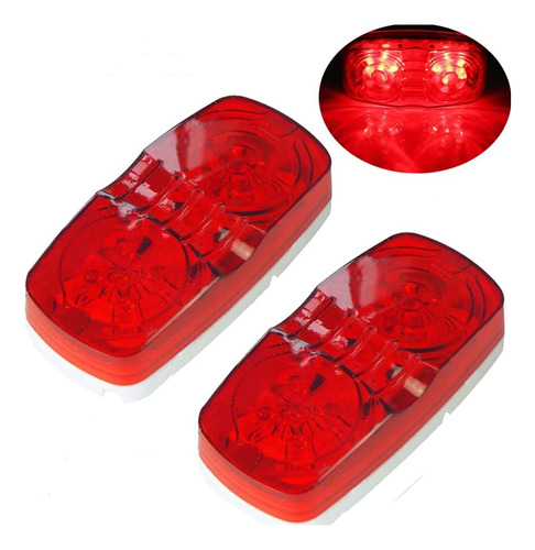 Luces Led Rojas Para Remolque, Lancha, Rv, Montaje En Superf