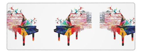 Teclado Piano Musica Goma Alfombrilla Raton 12x31,5  Siente