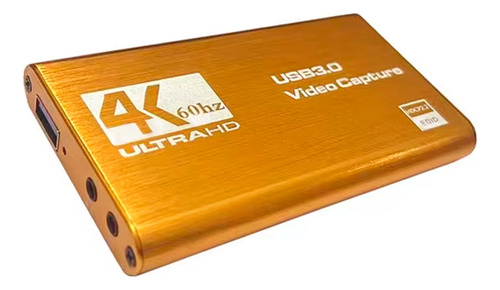 Capturador Hdmi Usb 3.0 4k Windows Mac Linux Dorado