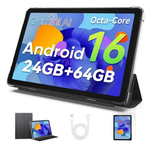 【R1999-65】 Android16 10インチ 16GB WiFi6 Tablet Android 10.1 2026 24gb Ram 64gb Rom Preto | MercadoLivre