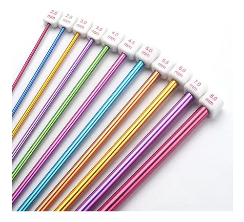 Set Of Aluminum Tunisian Crochet Needles, Kit