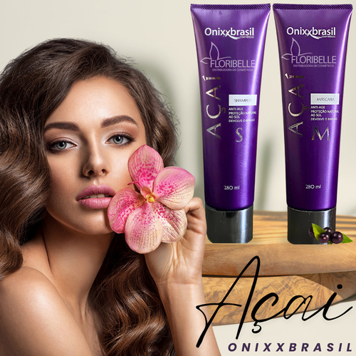 Kit Shampoo E Mascara Açai Hidratação Intensa 280 Ml Onixx