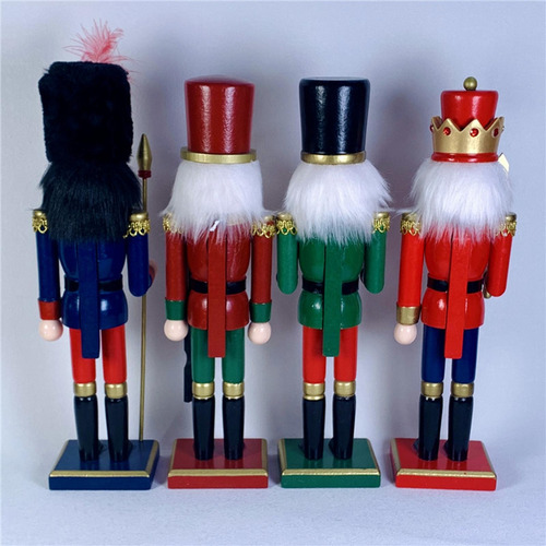 Cascanueces De Madera Estatuilla Accesorios De Azul Azul