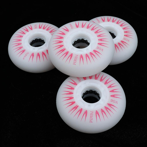 Pu Parpadeo Ruedas De Skate Inline Luminosas 76mm Rojo