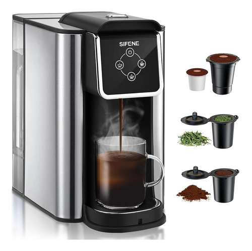 Cafetera 3 En 1 Rápida Para Té Y Café 50 Oz 1150 W Negra