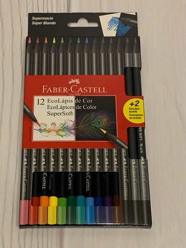 Imagen 2 de 7 de Lápices Faber Castell Supersoft X12 Colores + 2 De Regalo