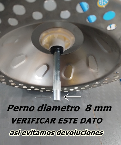 Imagen 3 de 4 de Canasto Giratorio Centrifugador Acero Mopas Con Perno 8 Mm