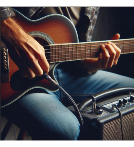 Cabo P10 Mono 1,50 Metros Sem Ruído Guitarra Violão Baixo