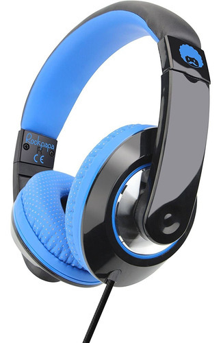 Rockpapa Comfort+ Auriculares Niños Con Micrófono Y Control Color Blue
