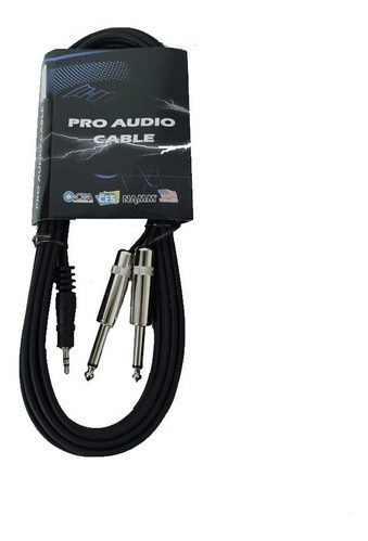 Imagen 3 de 7 de Cable Profesional Mini Plug A 2 Plug Mono Pro Audio 1,8 Mts