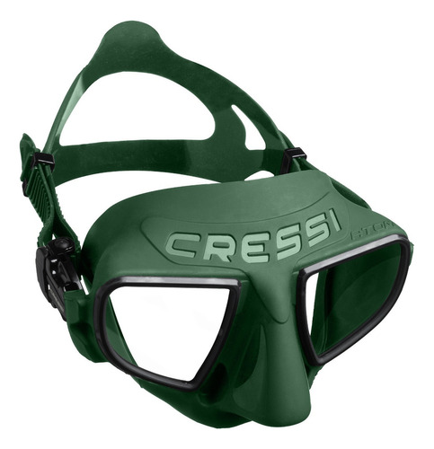 Visor Máscara Cressi Atom Buceo Apnea Flexible Bajo Volumen Color Verde