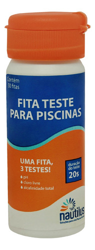 Fita Teste P/piscina 3 Em 1 Nautilus Ph Cloro E Alcalinidade