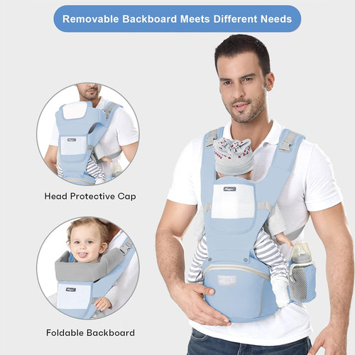 Portabebés Con Asiento Para La Cadera, Ergonómico 6 En 1, Po