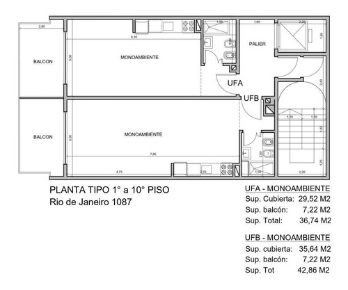 Imagen 7 de 7 de Venta Monoambientes Caballito/pque. Centenario