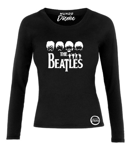 Poleras Manga Larga De Mujer The Beatles Silueta