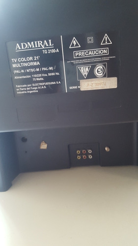 Tv Color Admiral 21' , Usada Funciona Muy Bien