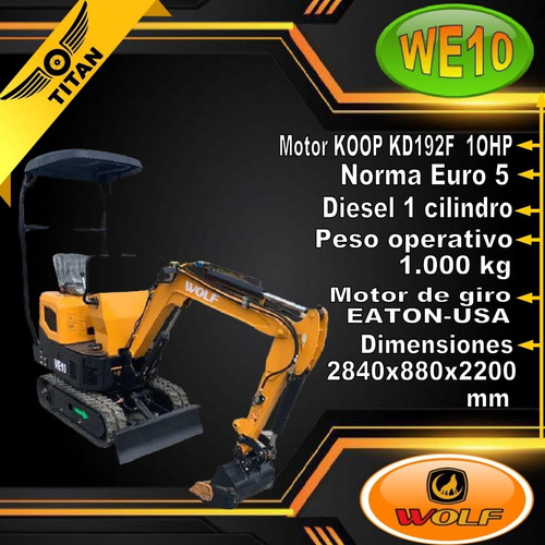 Imagen 6 de 13 de Maquinaria De Construccion Wolf Palas & Mini Retro 0hs
