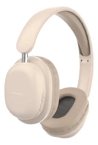 comprar Auriculares Bluetooth Inalambricos Vincha Celular Tv Netmak Color Beige Luz Rojo