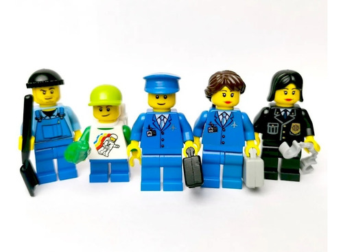 Lego 5 Minifiguras Originales Lote #23 Pilotos Etc 9348