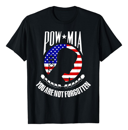 Pow Mia Shirt Bandera Estadounidense No Estás Olvidado Camis