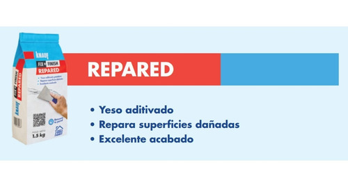 Imagen 2 de 4 de Fix+finish Repared Knauf 1,5kg Repara Superficie Dañada