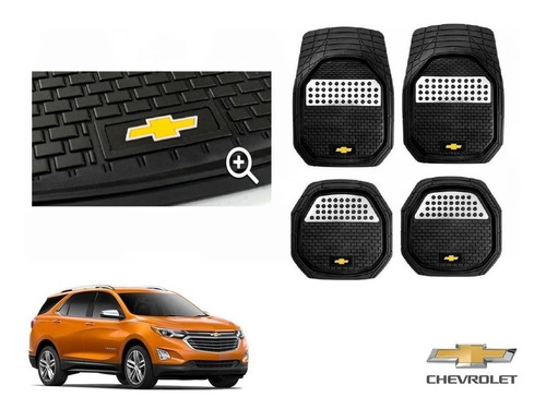 Tapetes 4pz Charola 3d Logo Chevrolet Equinox 2018 A 2022