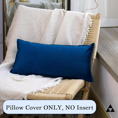 Lujosa Funda De Almohada De Terciopelo De 12 X 24 Pulgadas,