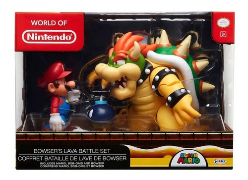 Kit Bonecos Super Mario Bowser Bob-omb Nintendo Articulados