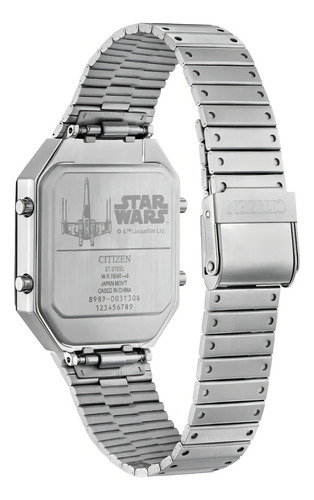 Reloj Citizen Ana-digital Star Wars Rebel Pilot Jg2131-51h Color de la correa Plateado