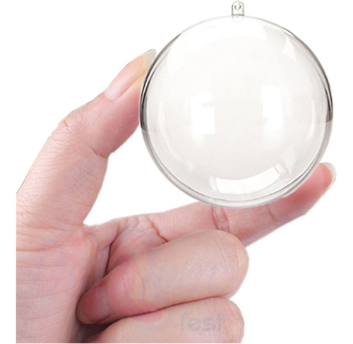 Bola Esfera Acrílica Transparente 6,3cm De Natal C/ 50 - Nfe | Parcelamento  sem juros