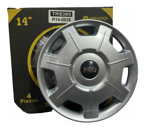 Jgo Tapon / Polvera Rin 14 Universal Trs389 4 Pzas