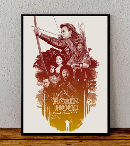 Cuadro 33x48 Poster Enmarcado Robin Hood Pelicula