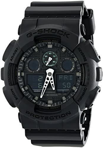 Reloj Casio G-shock Ga-100mb-1a multifuncion 55 Mm Negro