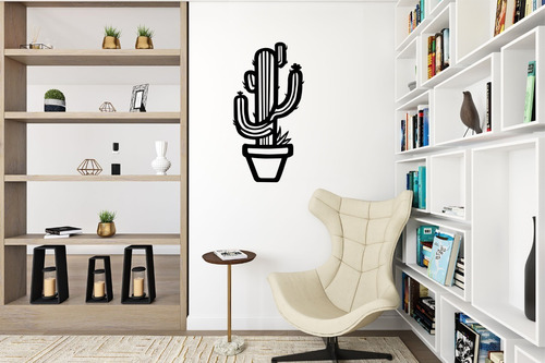 Panel Cactus Decorativo Madera Pared Muro Hogar Art7520