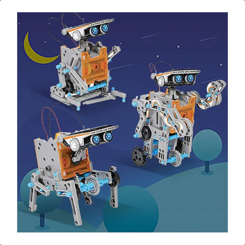 Robot de juguete Robot 12 en 1 solar Stem 12in1 blanco
