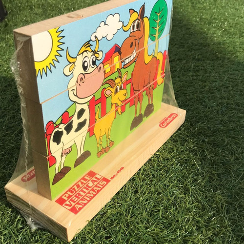 Imagem 6 de 9 de Brinquedo Educativo Madeira Quebra Cabeça Animais