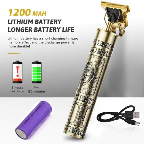Maquina De Acabamento Trimmer Para Cabelo Barba Corpo Buda